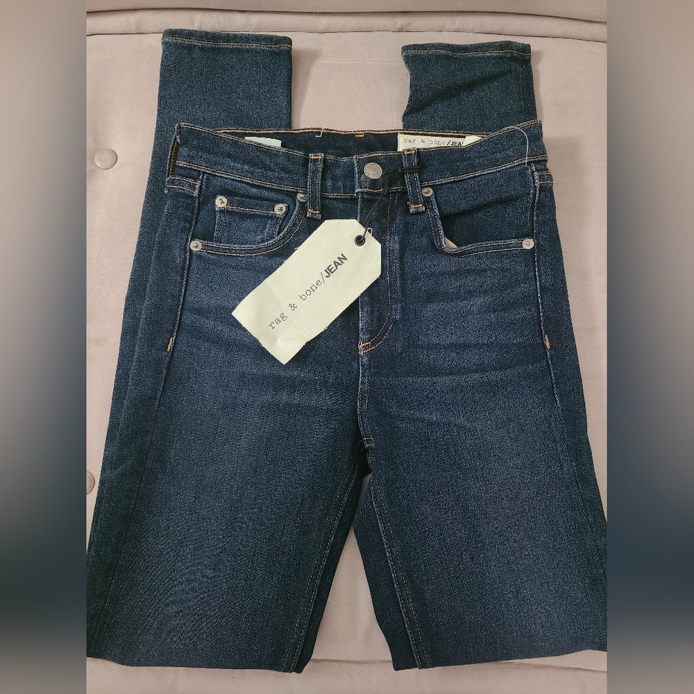 Rag & Bone High Rise Skinny Jeans in size 24